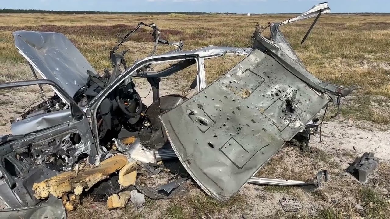 Targets after AH-64 Apache Helicopter strike with Rockets and 30 mm M230 Chain Gun