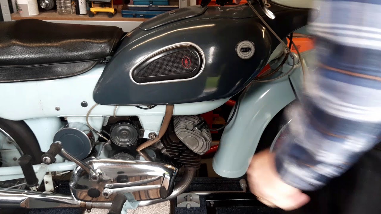Ariel Arrow 1960 250cc first start after 4 months Feb 2021