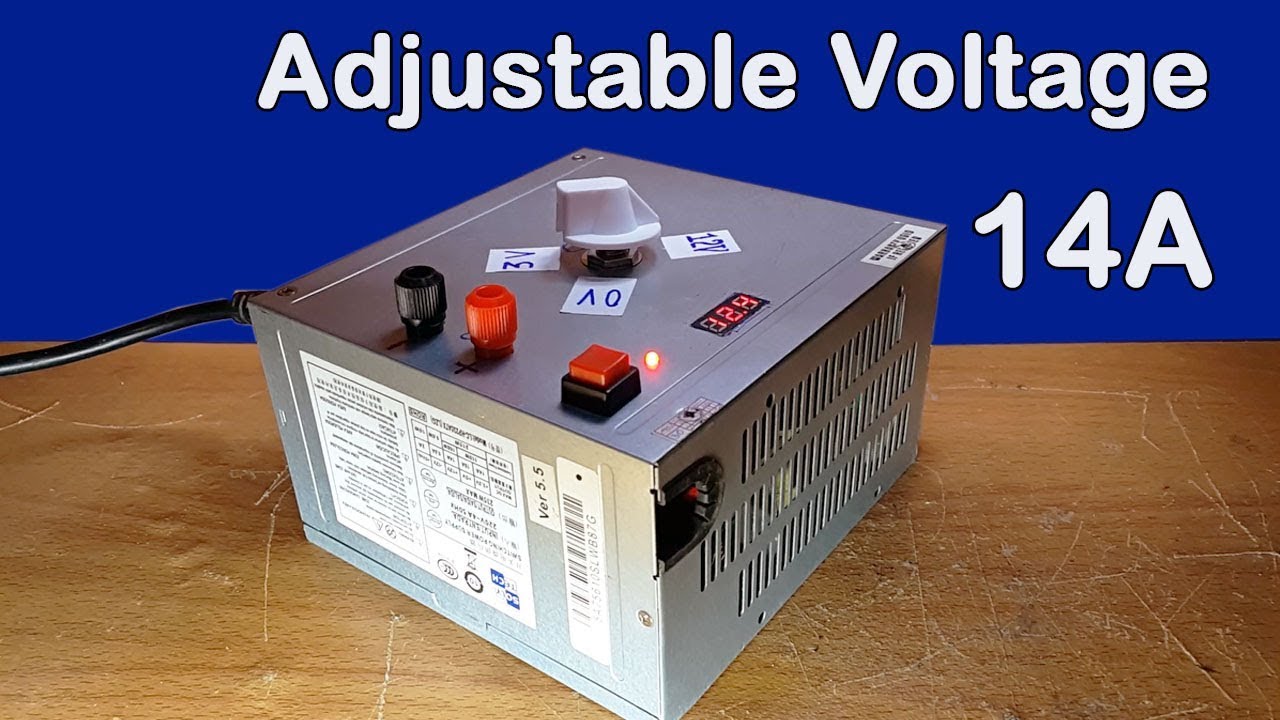 How to make Adjustable Voltage from old Computer power supply 14A at home