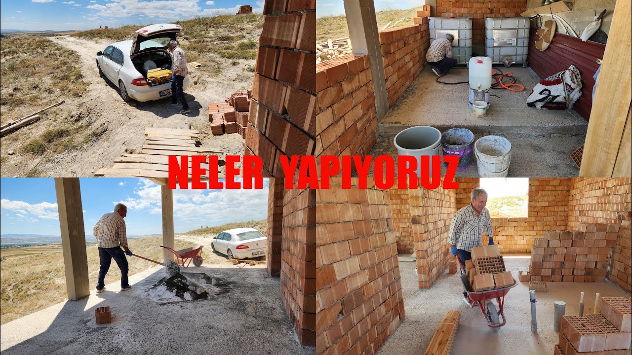 ANKARA DÖNÜŞÜ İNŞAATAYIZ BANYO VE LAVABONUN DUVARLARINA BAŞLADIK