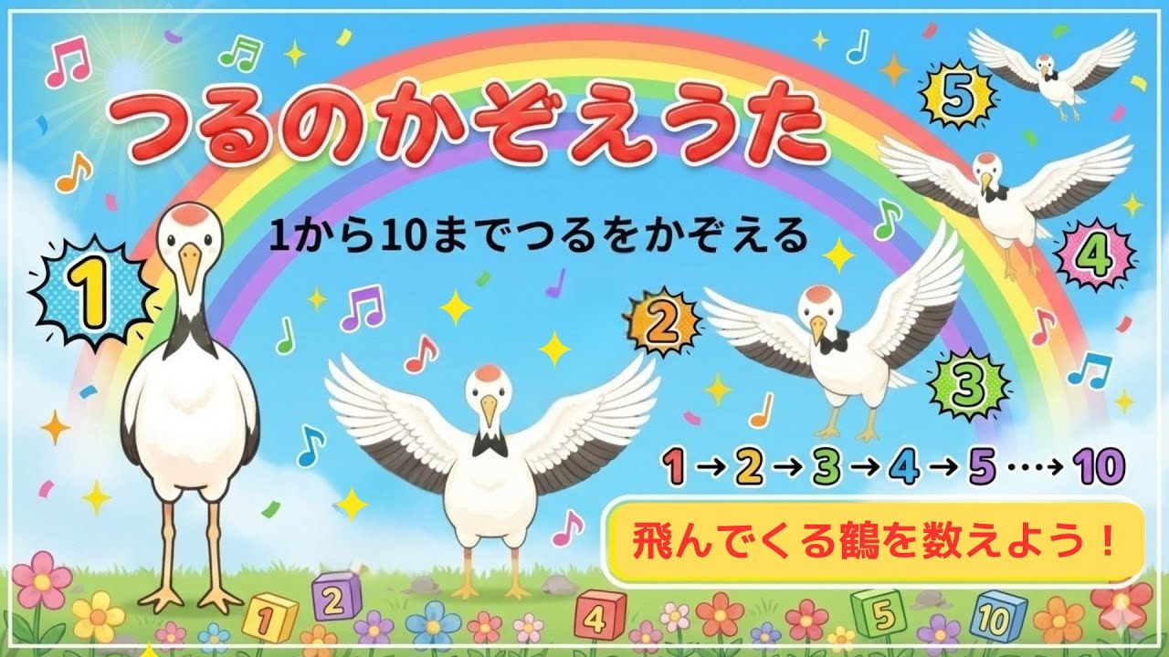 【つるの数え歌】〜1から10まで鶴を数えよう〜