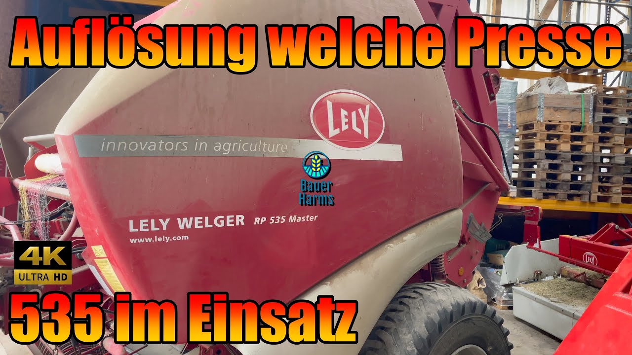 Auflösung welche Presse! Welger Lely 535 Master von der Ruine zur Top Presse?Teil 4 beim Pressen