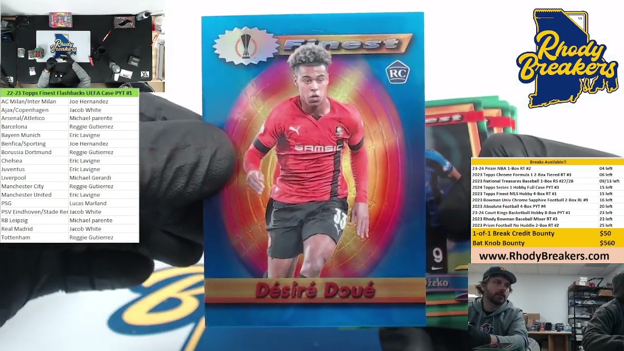 22 23 Topps Finest Flashbacks UEFA Full Case PYT #1