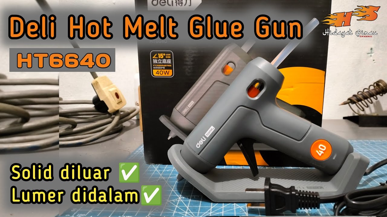 Desain Unik Kualitas Apik‼️Deli hot melt glue gun 40watt HT6640 
