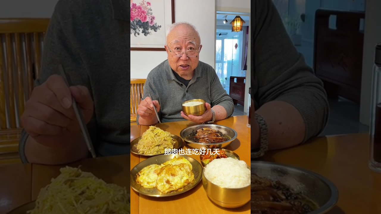 Old Man's Diet Dilemma: Meat vs. Chinese Cabbage