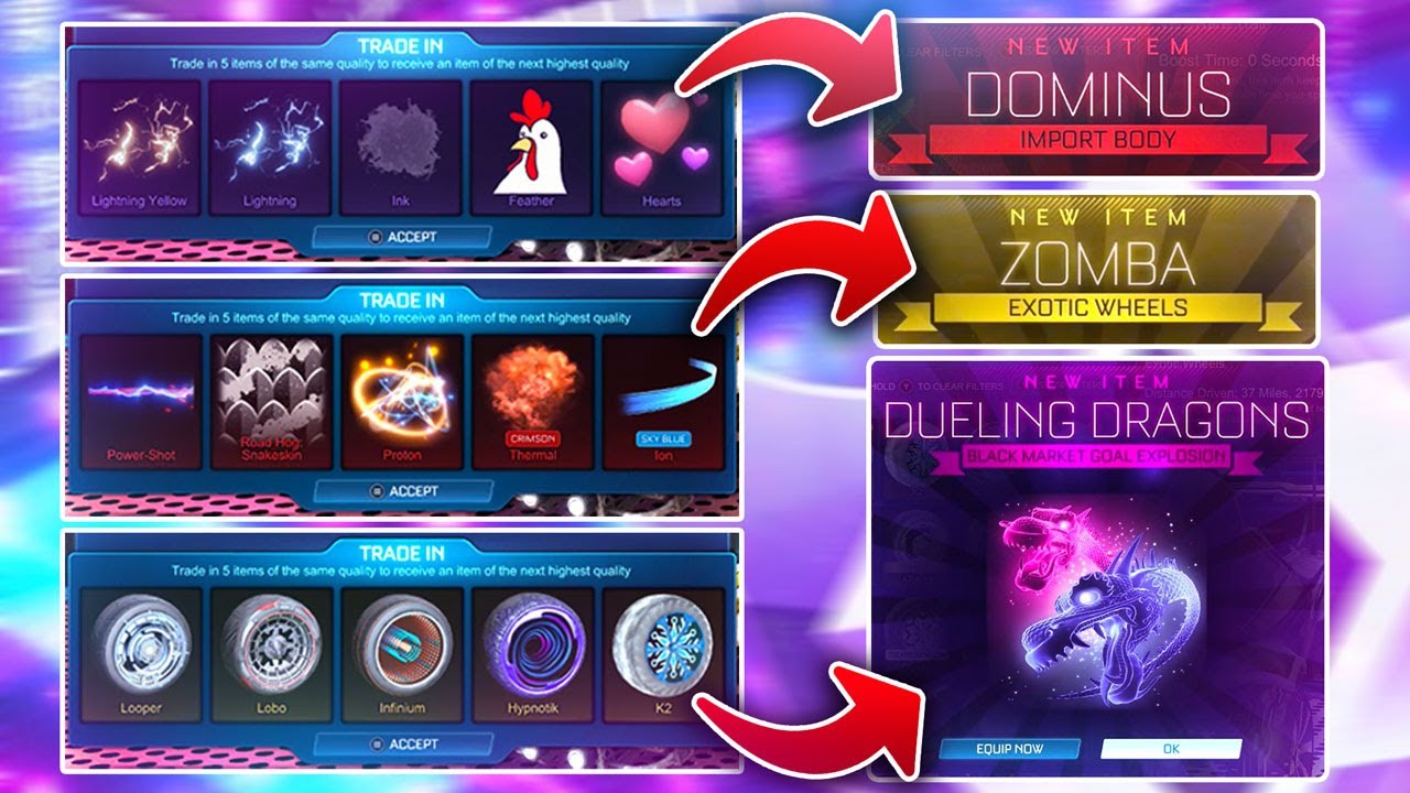 Trading up my *ENTIRE* Rocket League Inventory so you don't have to...