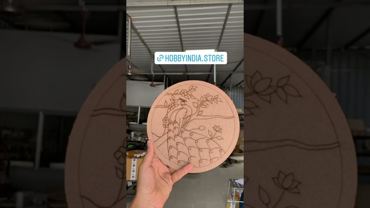 Ready to Paint Pre-Marked MDF Wall Decor | Pre-marked MDF Cutout #shorts