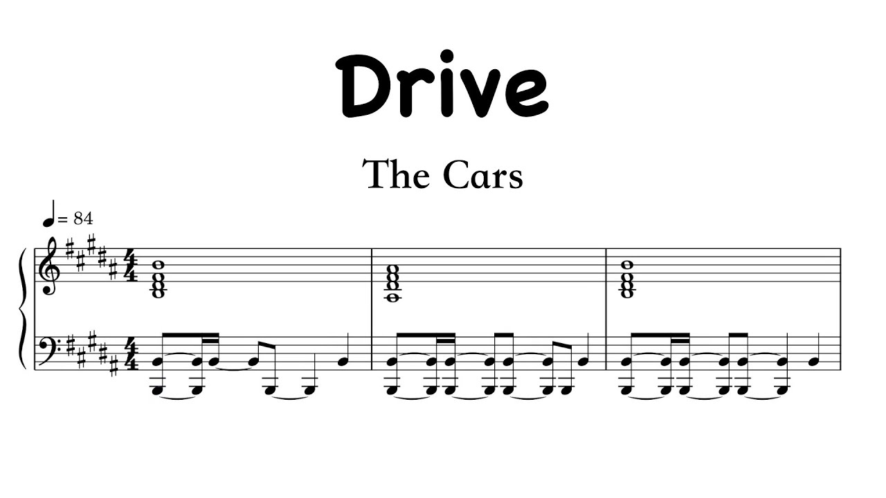 The Cars - Drive Sheet Music