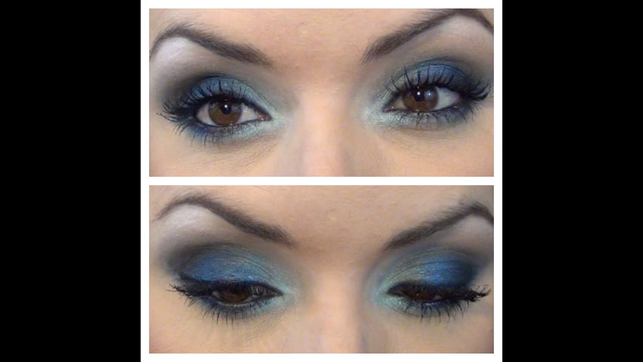 Maquiagem Azul com Produtos Nacionais