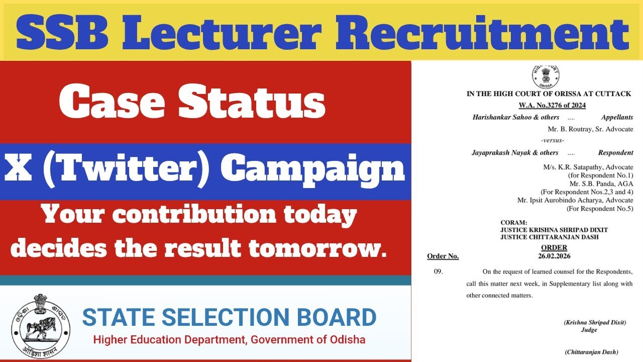 SSB Lecturer Recruitment Case Pending II Case Status II 2024-2026 II Everyone Sailent #ssblecturer 