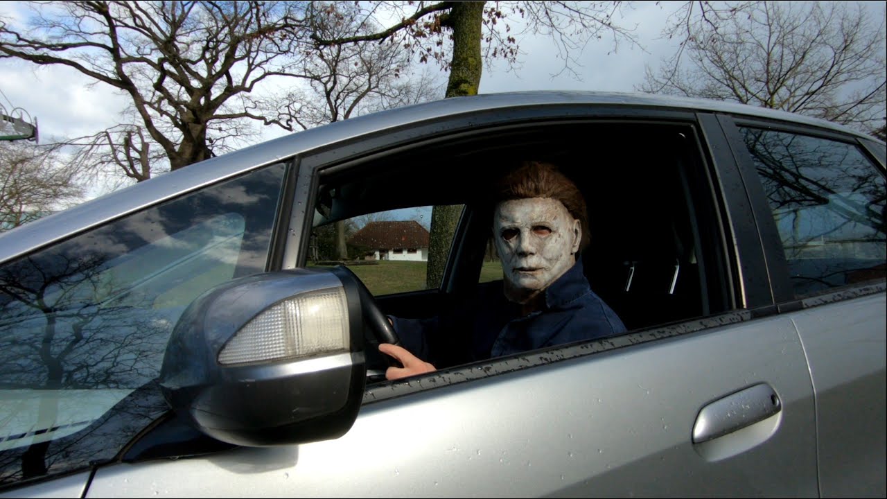 Michael Myers drives in public on Halloween