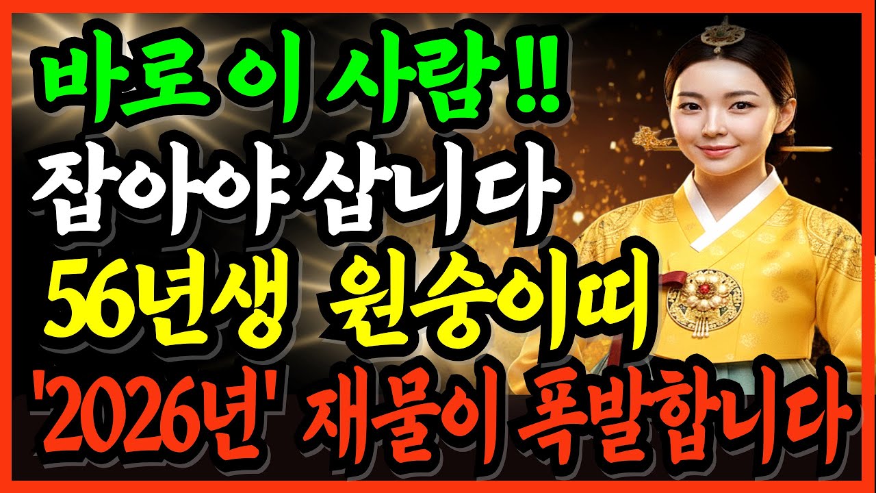 56년생 원숭이띠! 살고 싶으면 이 사람 꼭 잡으세요! 평생 돈을  퍼다 줄 귀인이 지금 문앞에 왔습니다!
