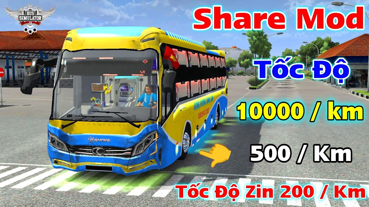 Hướng Dẫn Mod Tốc Độ 100000km Siêu Nhanh trong Bus Simulator Indonesia