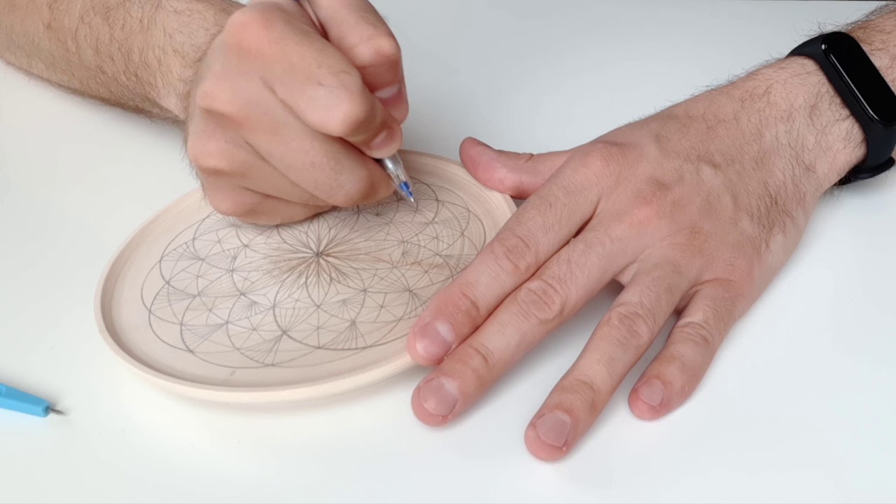 Zencarving | Drawing a pattern for chip carving