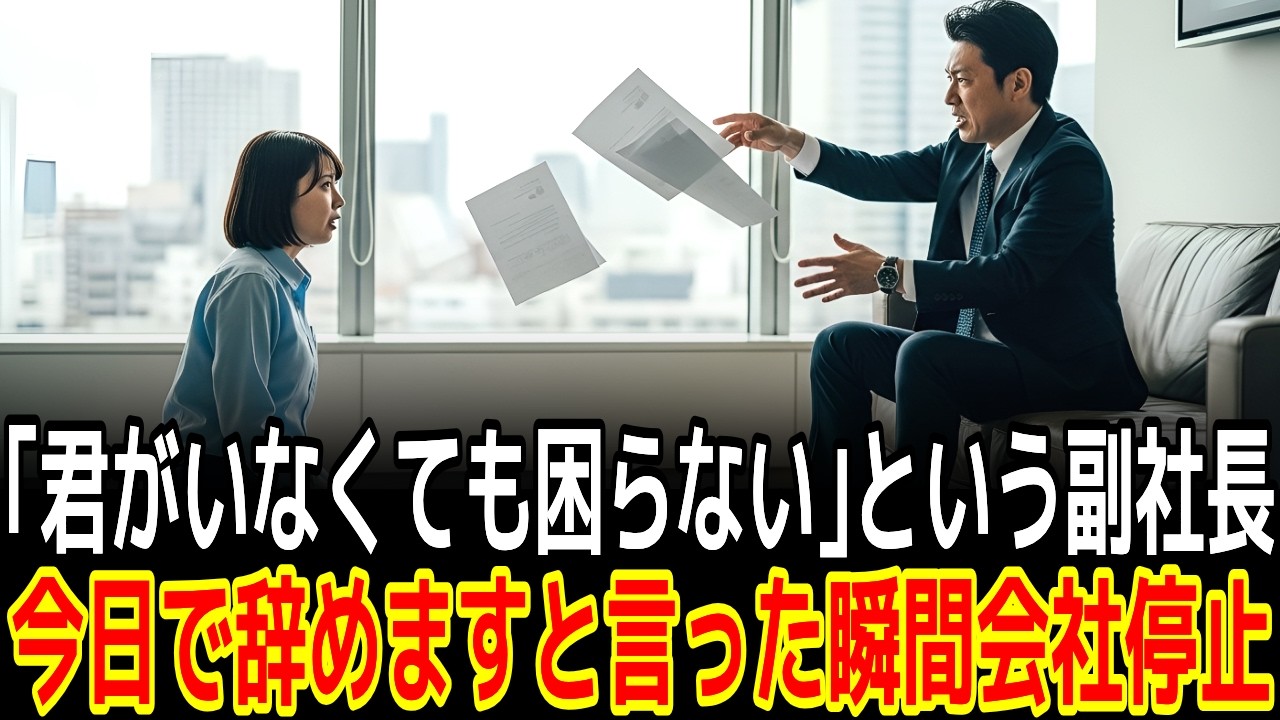 「君がいなくても困らない」という副社長今日で辞めますと言った瞬間会社停止|感動の実話|衝撃の逆転劇|人生ドラマ|