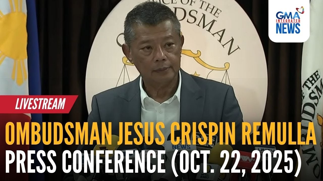 LIVE - Ombudsman Jesus Crispin Remulla press conference (Oct. 22, 2025) - Replay | GMA Regional TV