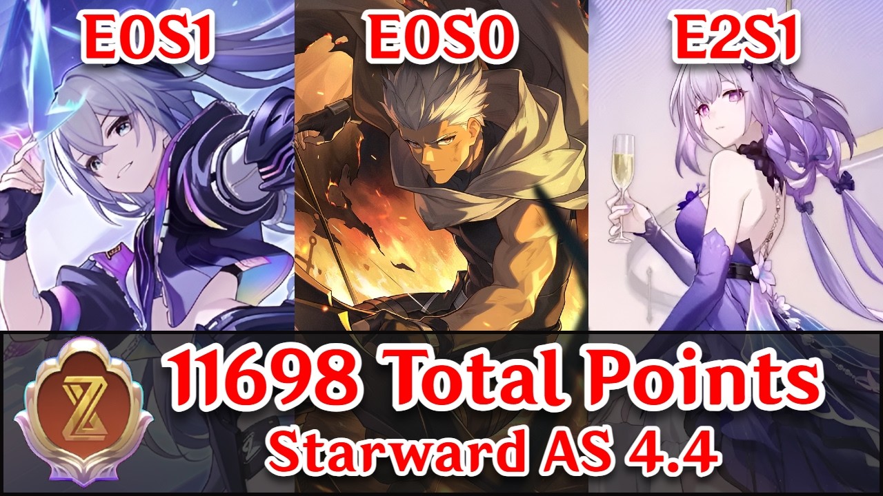 Starward Apocalyptic Shadow 11698 Total Points! Ft. Silverwolf Lv.999 Archer Castorice | HSR 4.4