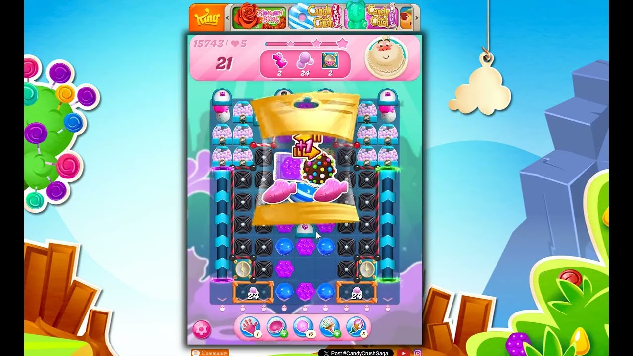 Candy Crush Saga Level 15741、15742、15743、15744、15745 by Funny❣