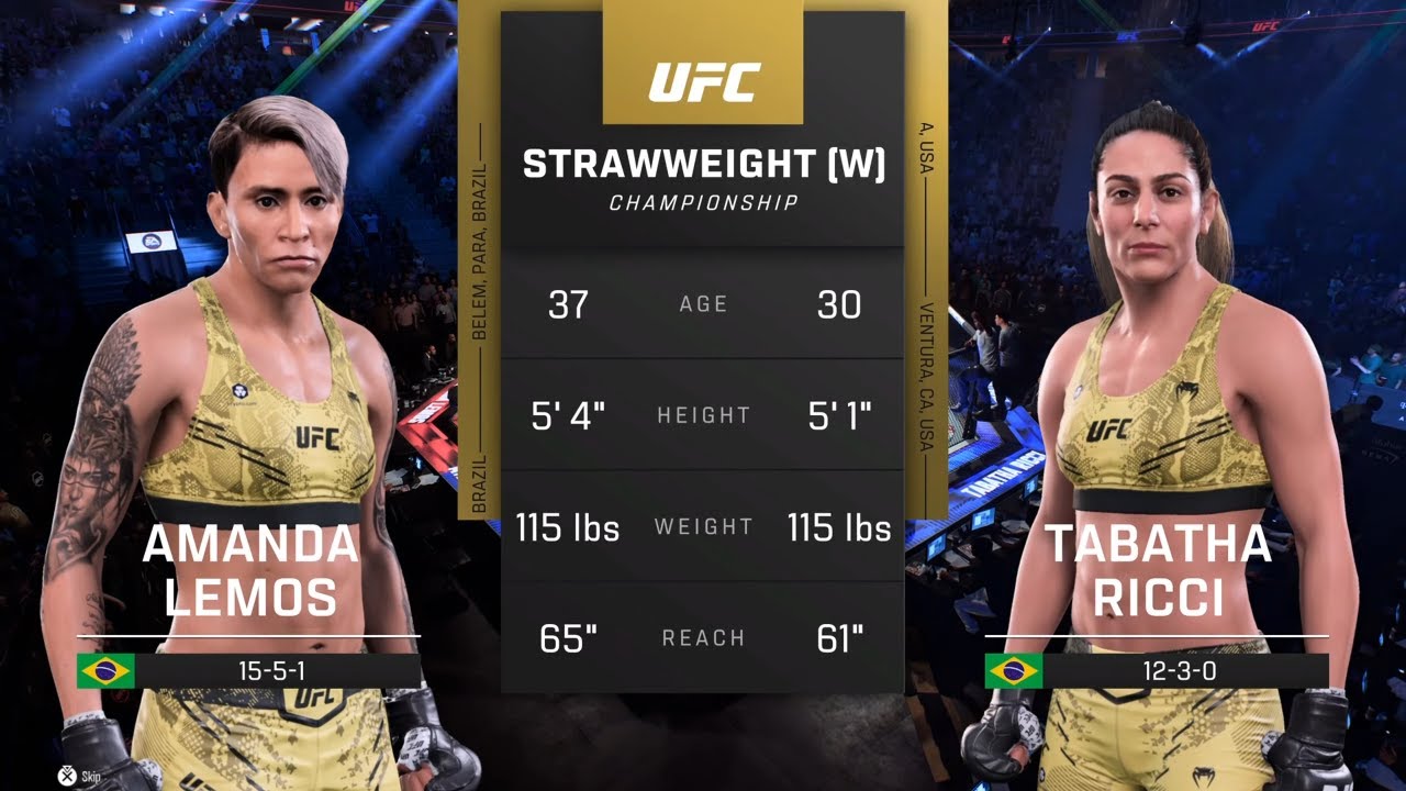 EA Sports UFC 5 Gameplay Amanda Lemos vs Tabatha Ricci