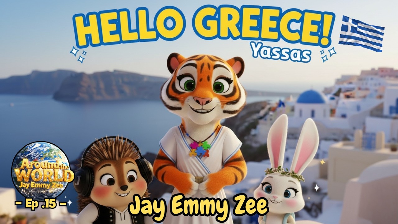 Hello Greece! (Yassas) 🇬🇷 | Around the World Ep. 15 | Jay Emmy Zee | Kids Song