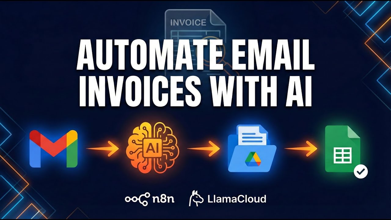 Automate PDF Invoice Email Processing with n8n + LlamaCloud AI (Full Tutorial)