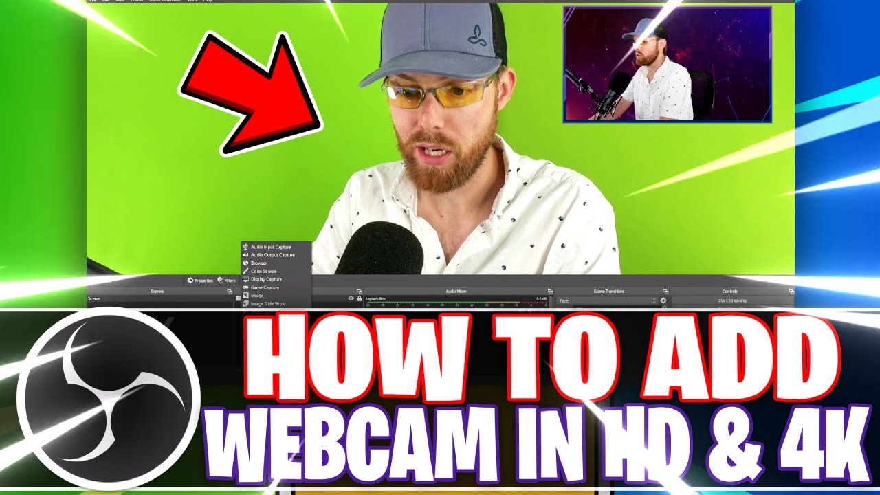 OBS Studio: How to Add a Webcam in 1080p & 4K (OBS Studio Tutorial)