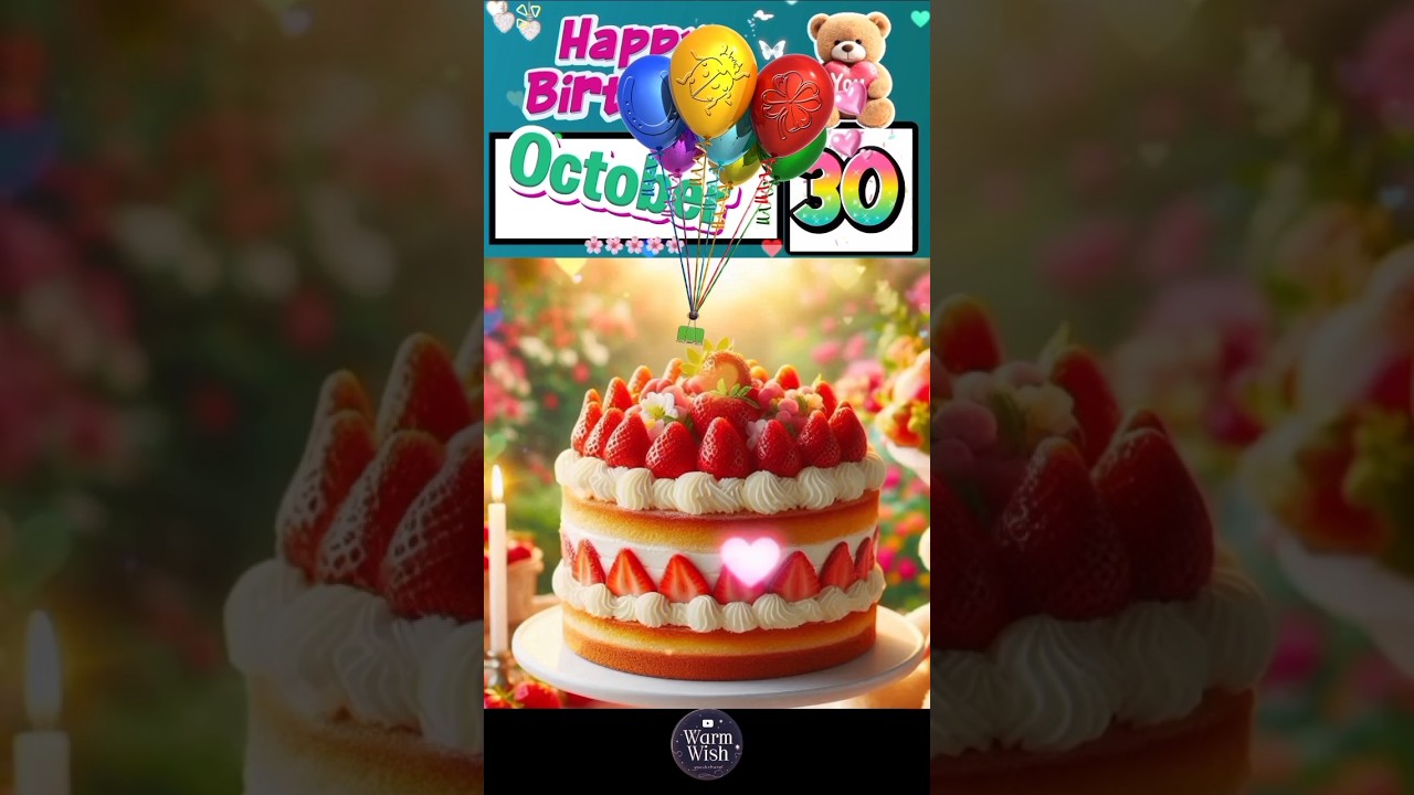 Поздравления с днем ​​рождения 30 октября 💜️🎂🩵 | Песня о дне рождения #happybirthday #birthdaysta...