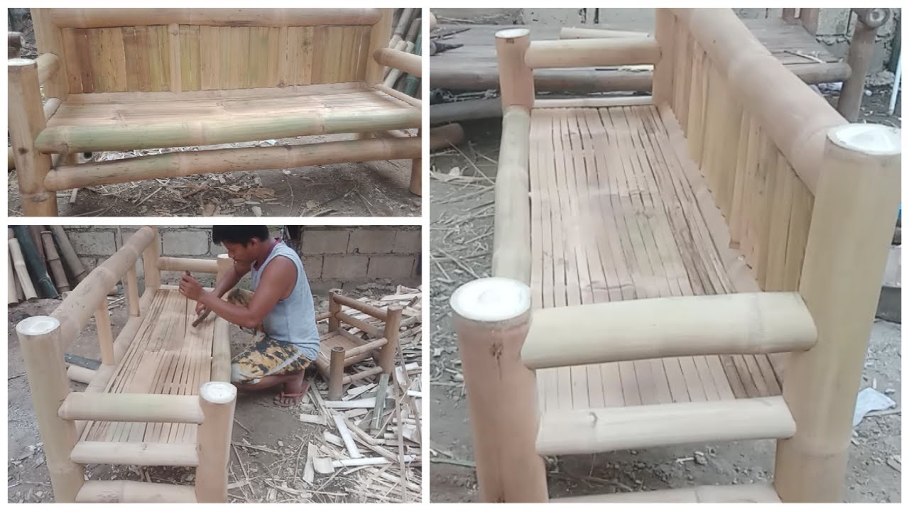 Bamboo craftsman: Awesome bamboo craft  technique/Make a bamboo sofa
