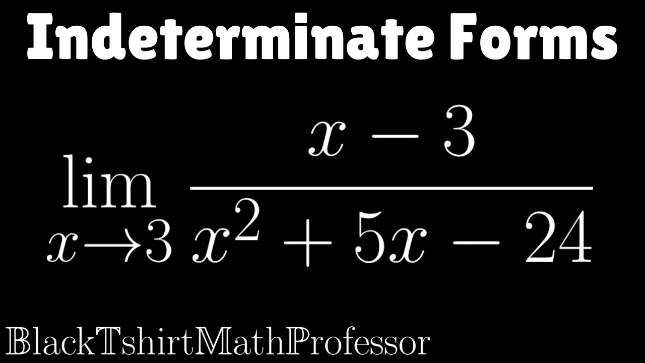 Limits with Indeterminate Forms Problem 1 (Calculus 1)