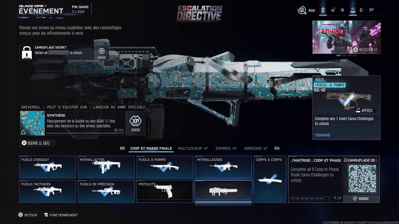 Bo7 maître prestige niveau 931