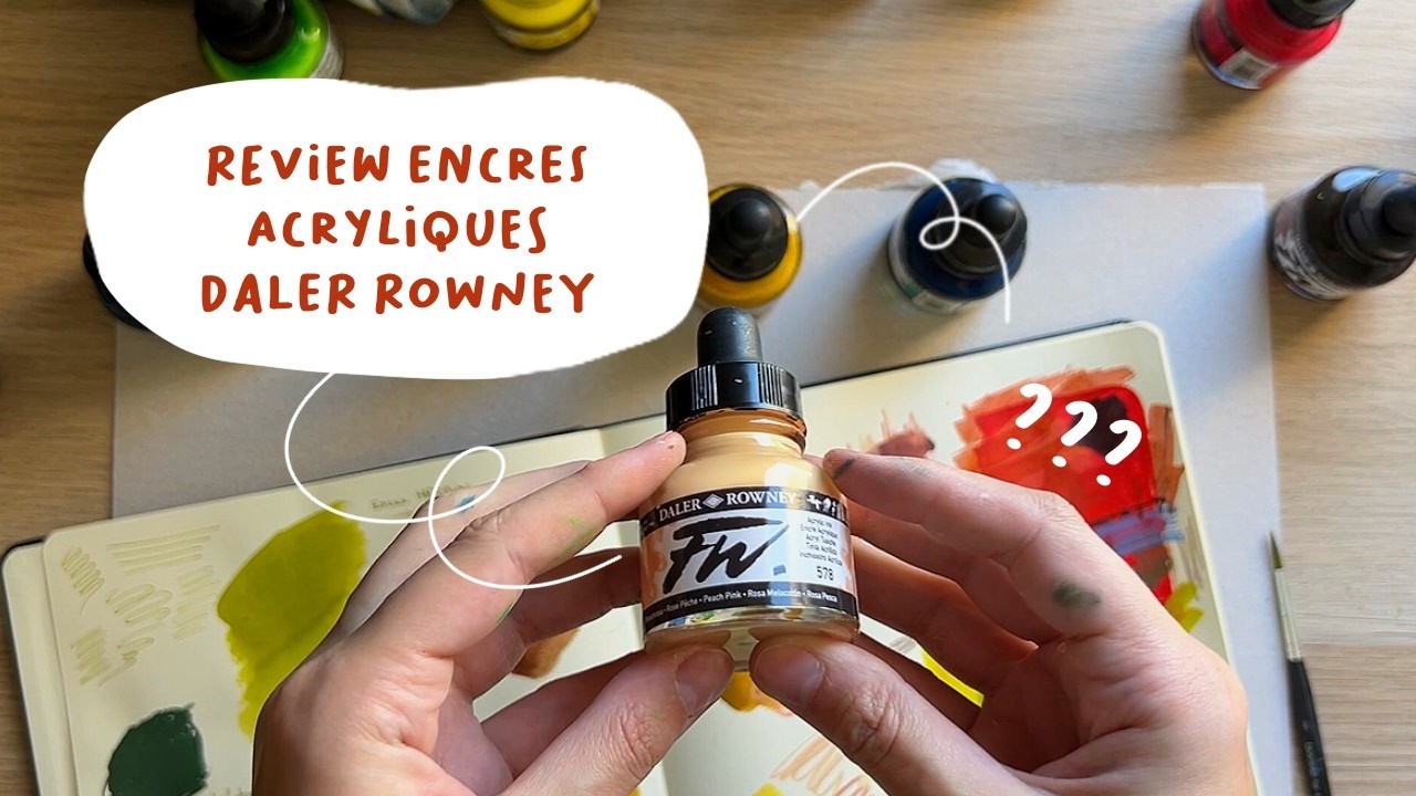 Mon MÉDIUM FAVORI du moment ? ✷ Les ENCRES ACRYLIQUES de chez Daler-Rowney ✷ | ART SUPPLIES REVIEW