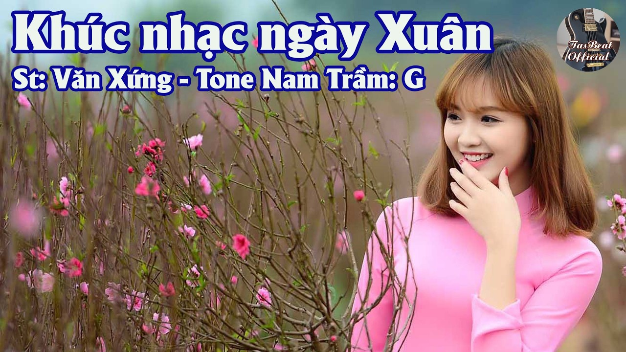 Karaoke Khúc Nhạc Ngày Xuân Tone Nam Trầm | TAS BEAT