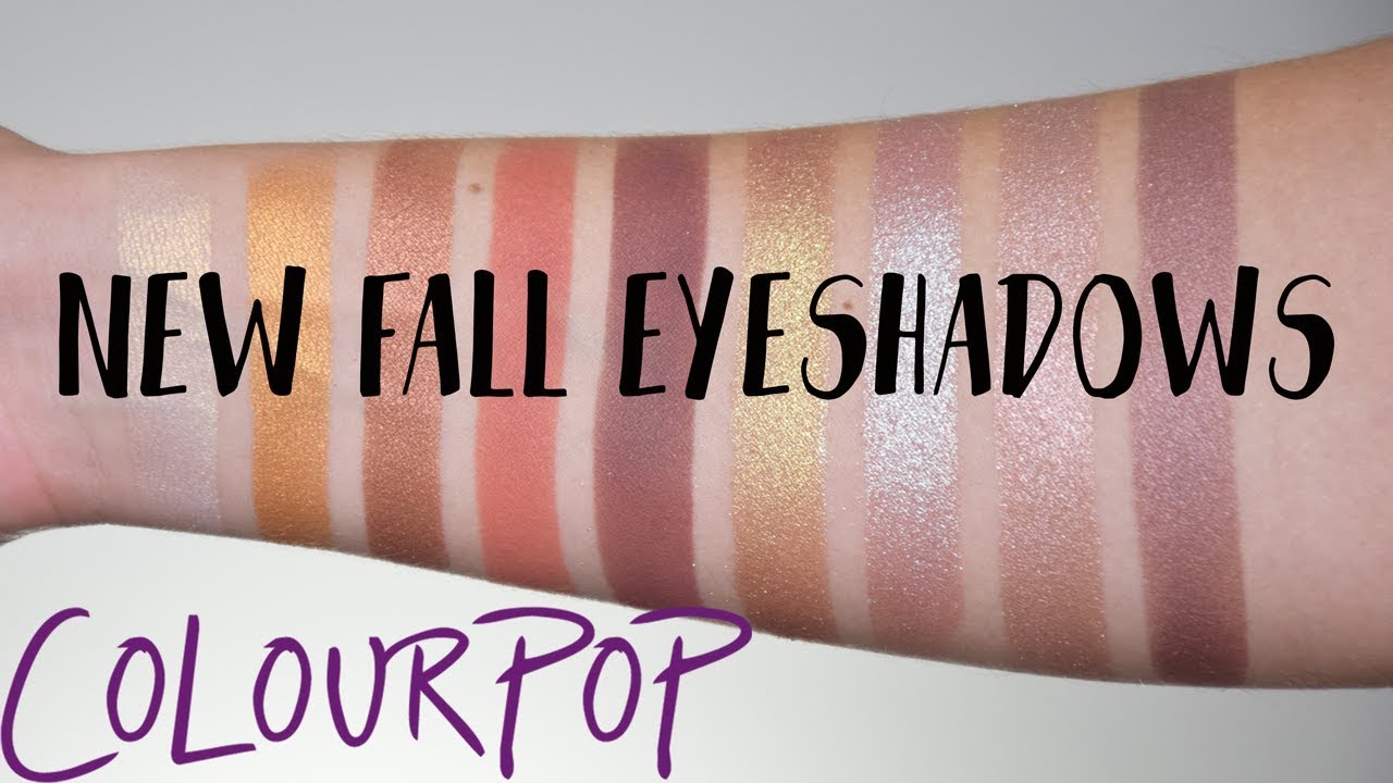 New Colourpop Fall Eyeshadow Swatches on my eyes
