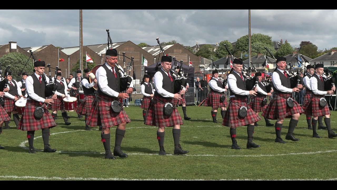 Uddingston Pipe Band's Grade One Medley at the 2023 Gourock Highland Games