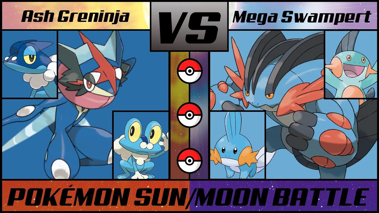 ASH GRENINJA vs MEGA SWAMPERT | Pokémon Sun/Moon