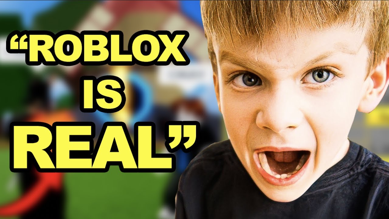 Ребенок думает, что Roblox — это действительно реальность.