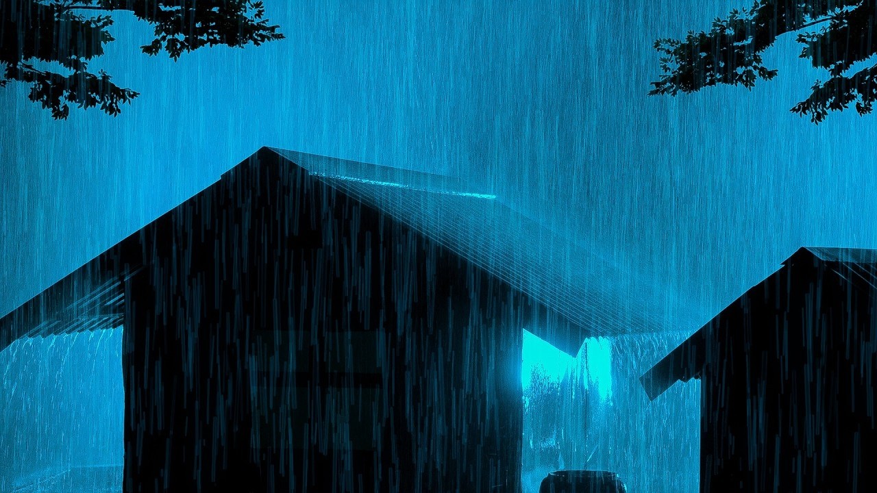 🔴Heavy Rain & Roaring Thunder on the Roof – Fall Asleep in 3 Minutes | White Noise for Deeper Sleep