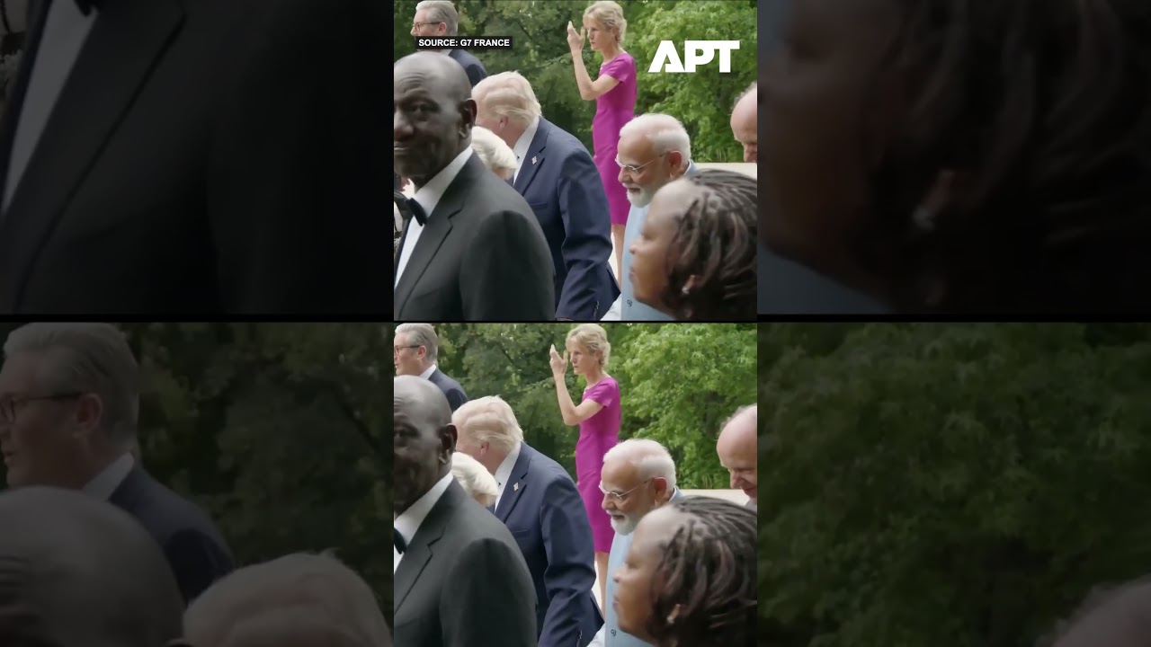 Trump Refuses to Let Go of Modi's Hand as G7 Leaders Meet for Family Photograph | APT