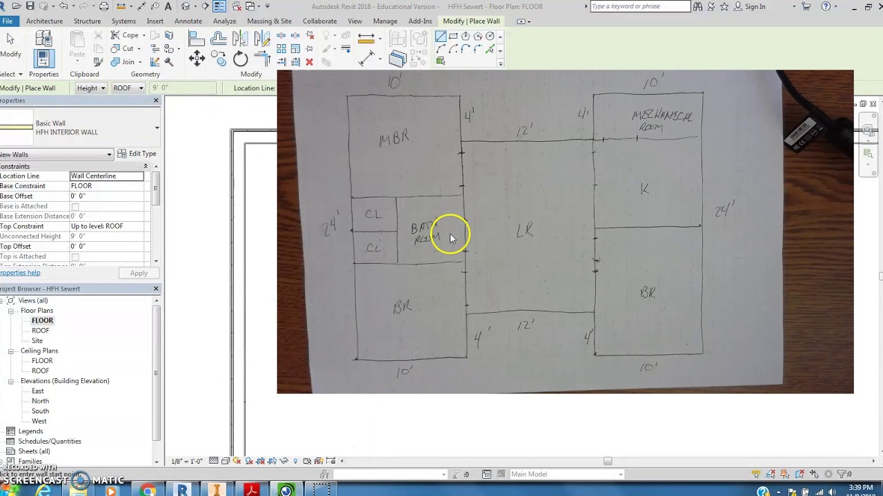 Drawing Exterior Walls and Interior Walls