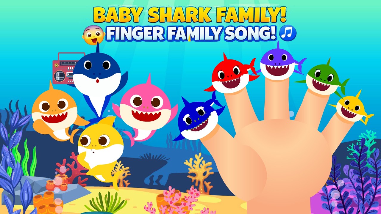 Семейка пальчиков Baby Shark | Песенка про семью пальчиков с Baby Shark | Танцующие акулы повсюду