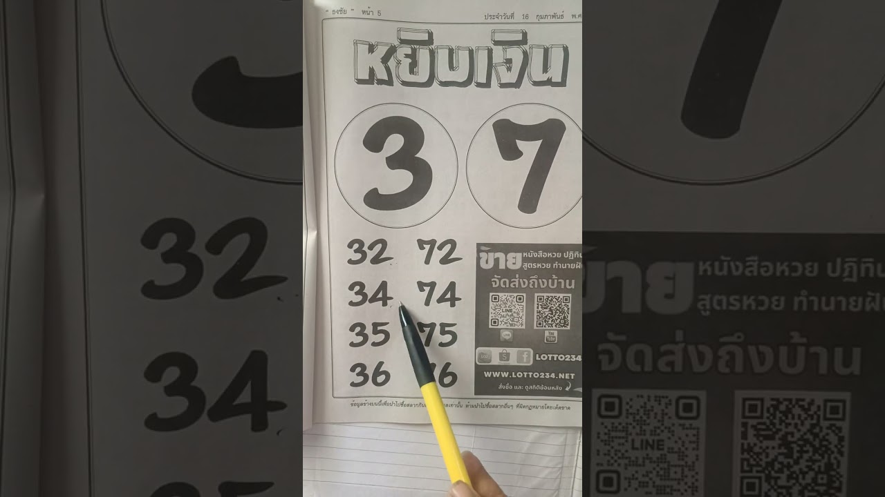 เลขเด่น ธงชัย งวด16กุมภาพันธ์2569