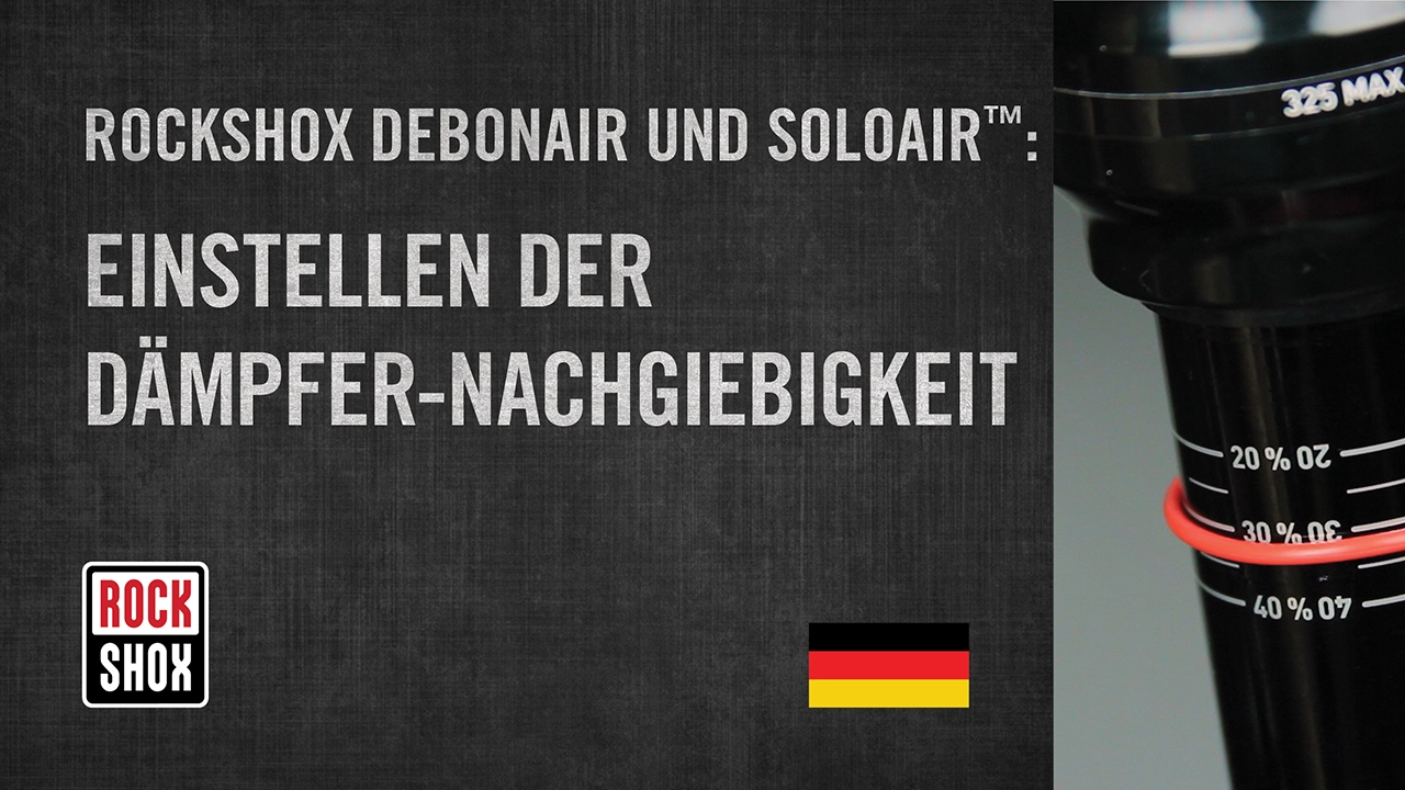 ROCKSHOX Debonair und Solo Air: Einstellen der Dämpfer-Nachgiebigkeit