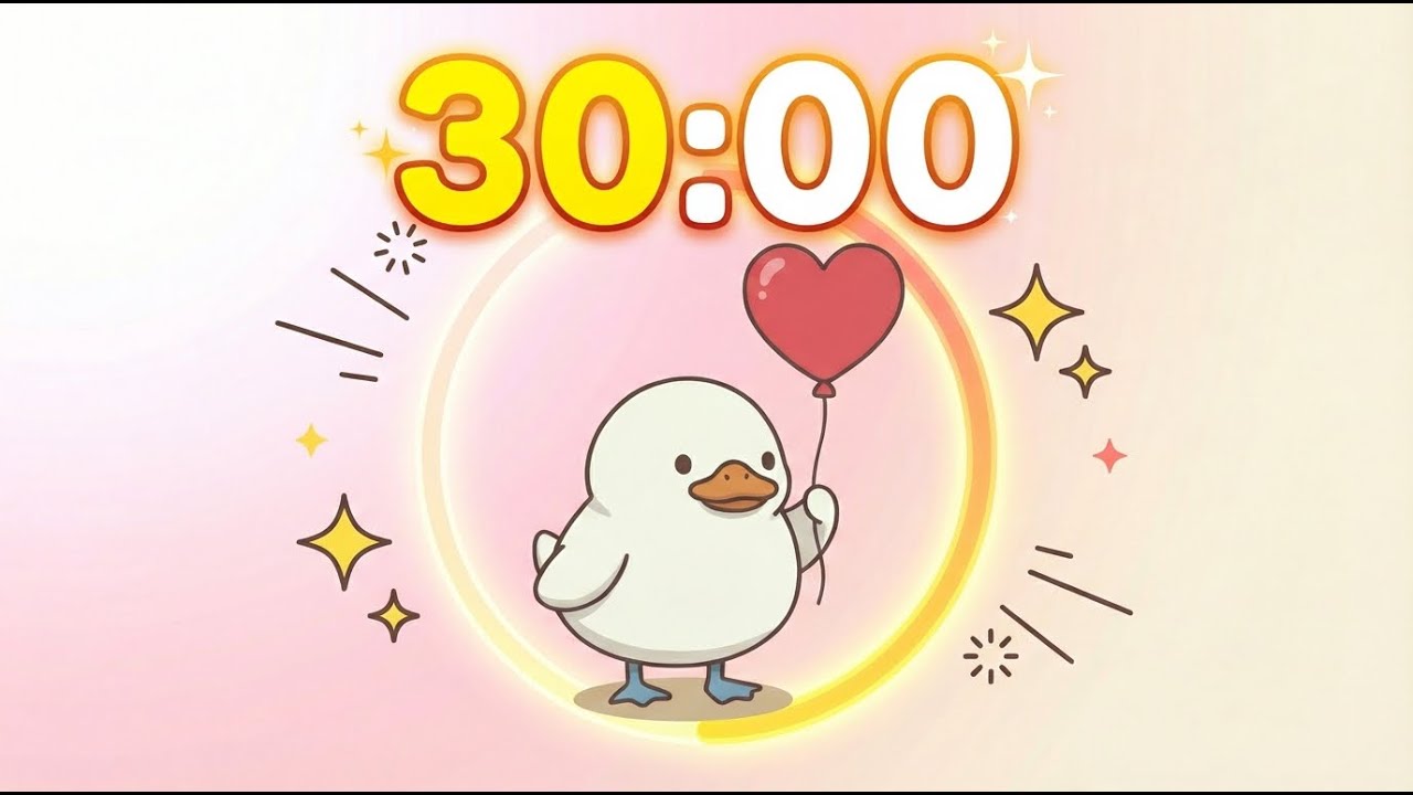 30 Minute Timer 🦆 Study Timer for Classroom Focus Music