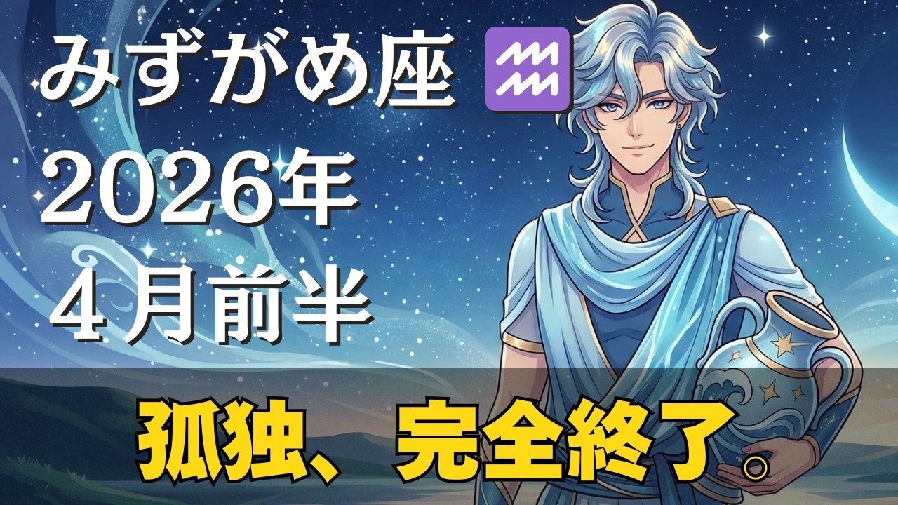【みずがめ座4月前半♒】おめでとう！あなたは孤独な天才を卒業します㊗️冥王星と天王星が導く「神の三角形」で、人生という地盤を根底から作り直すチャンス！