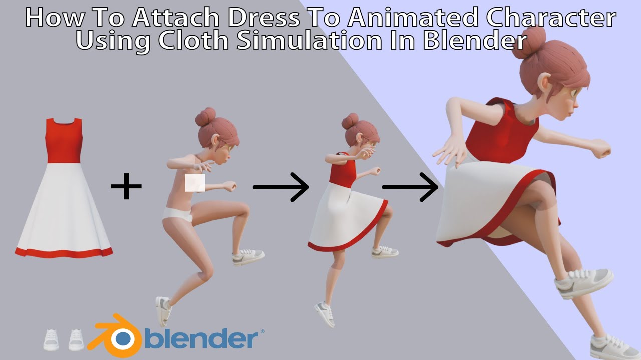 Blender for Newbies: Learn to Attach Dresses with Cloth Simulation to Animated Characters