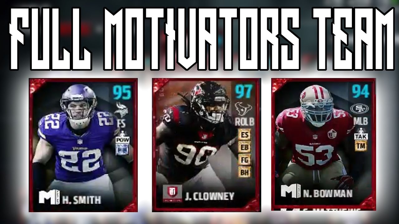 FULL MOTIVATORS TEAM PLUS JADEVEON CLOWNEY!!! | MADDEN 17 ULTIMATE TEAM ONLINE GAMEPLAY