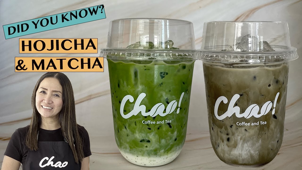 CAFE RECIPES: ICED MATCHA & HOJICHA GREEN TEA LATTE