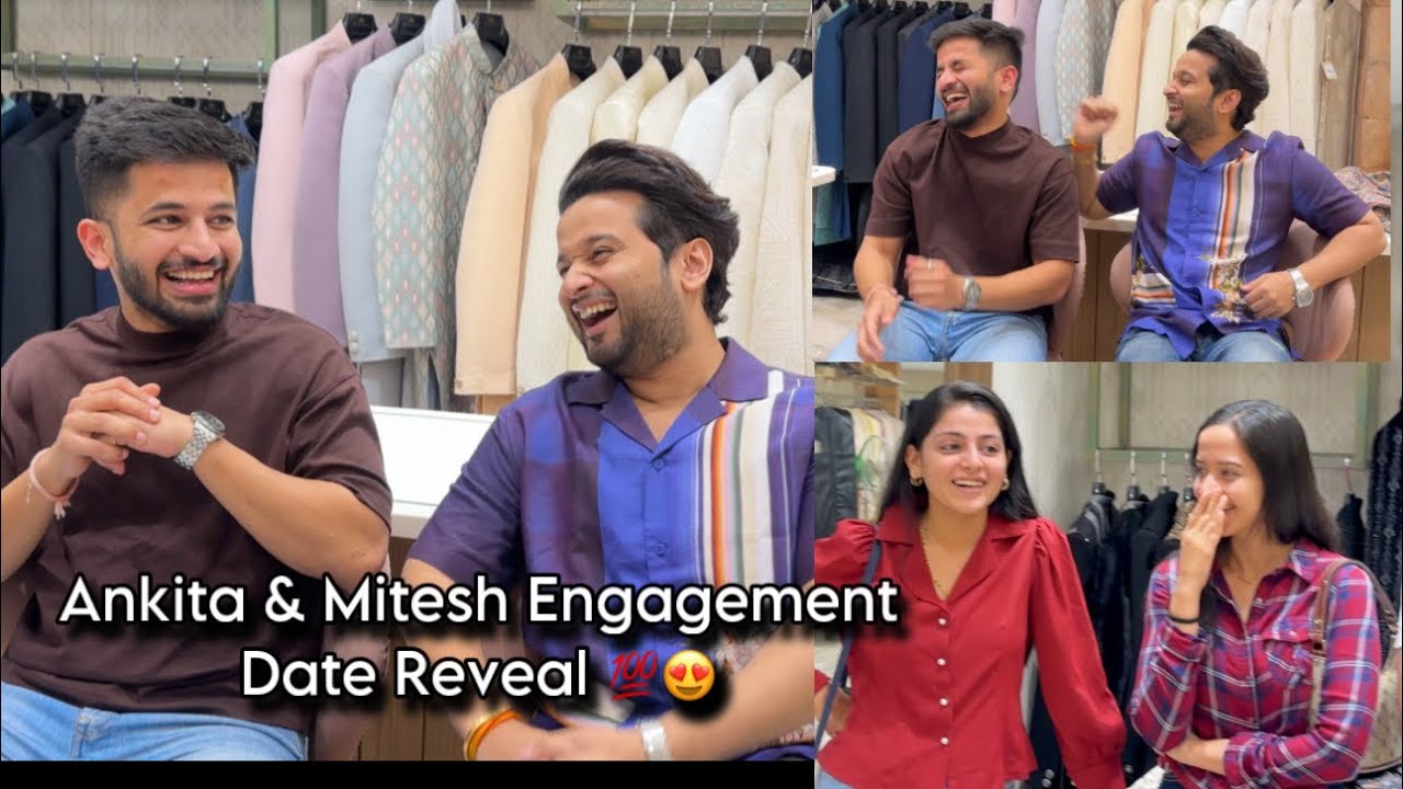 Ankita & Mitesh Engagement Date 💍Reveal 😍💯 | Mitesh first time in Vlog ♥️ | aditya satpute vlogs