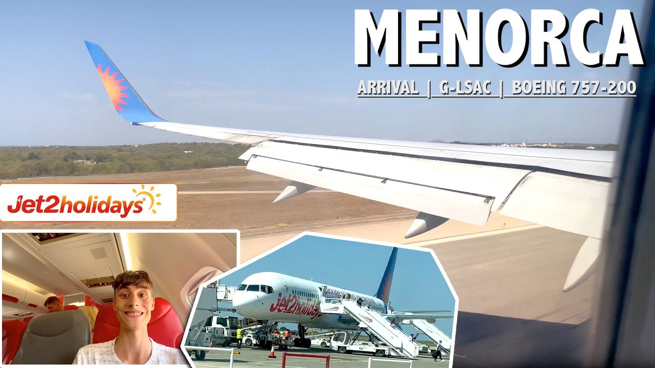 (4K) Jet2Holidays Boeing 757-200 Landing at Menorca