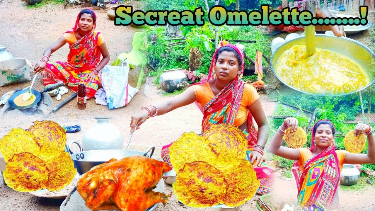 The Secret to Perfect Chicken Omelette Revealed ||Village tribal life